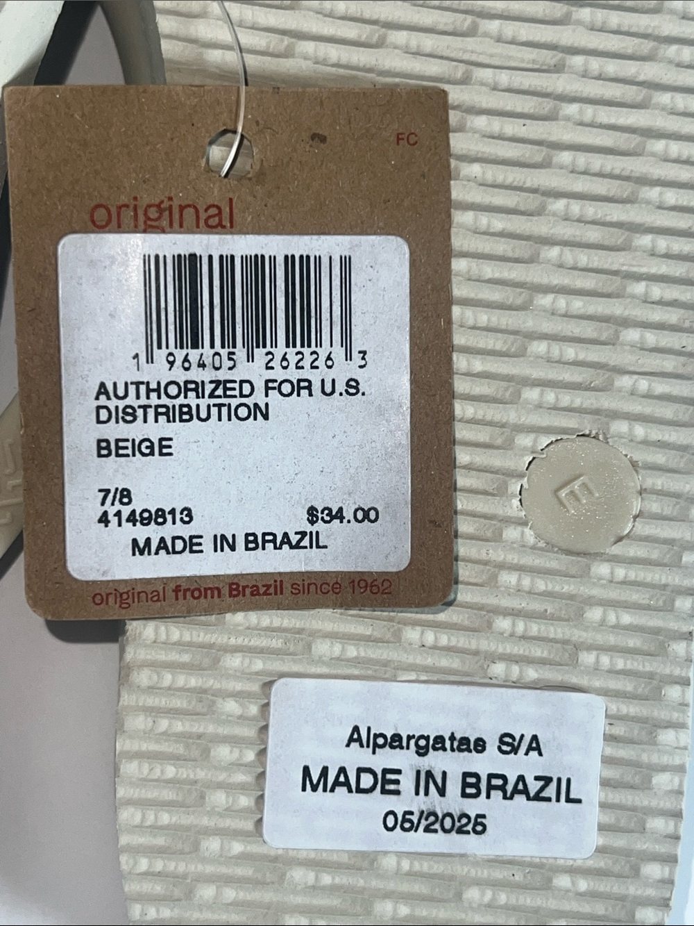 NWT Women's Summer Bliss Slim Flip Flops Havaianas Sandals 7/8 - Picture 10 of 15